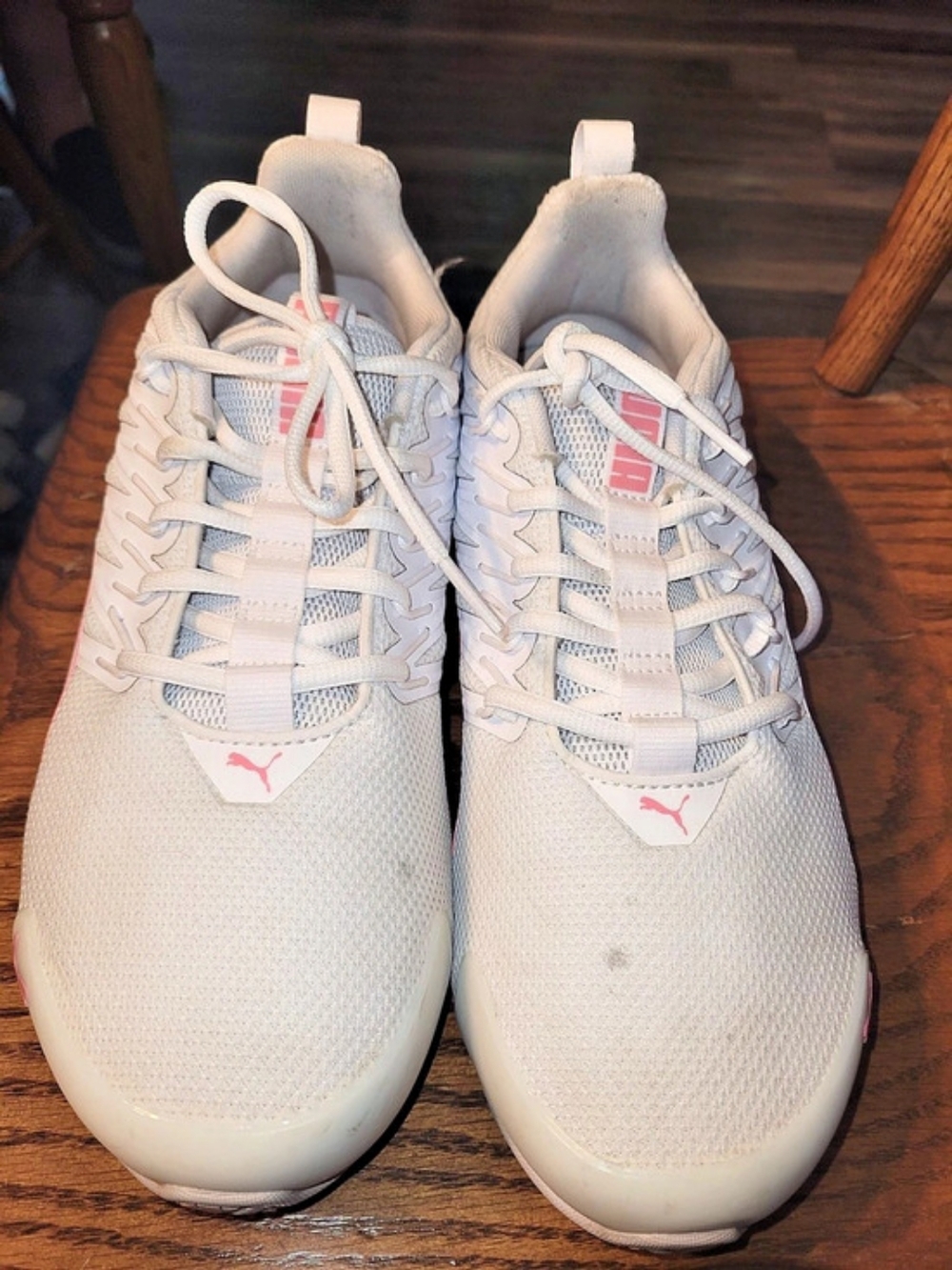 Puma Pacer Next Cage Women's White & Pink Athletic Shoes